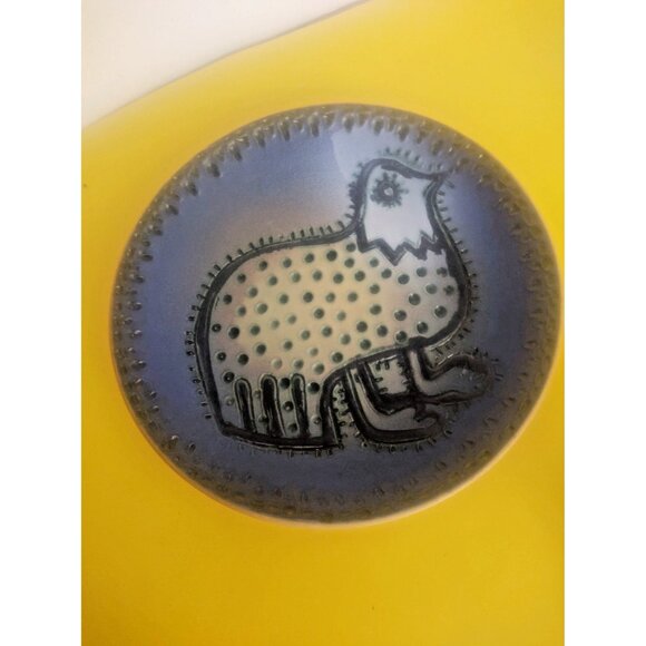 Cuban Art Clay Plate Artist signed 8" Cave Drawing reproduction - Picture 7 of 7